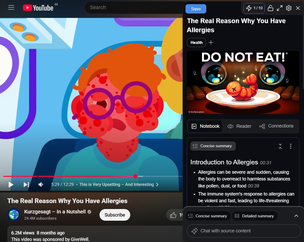 Recall AI Youtube Summarizer
