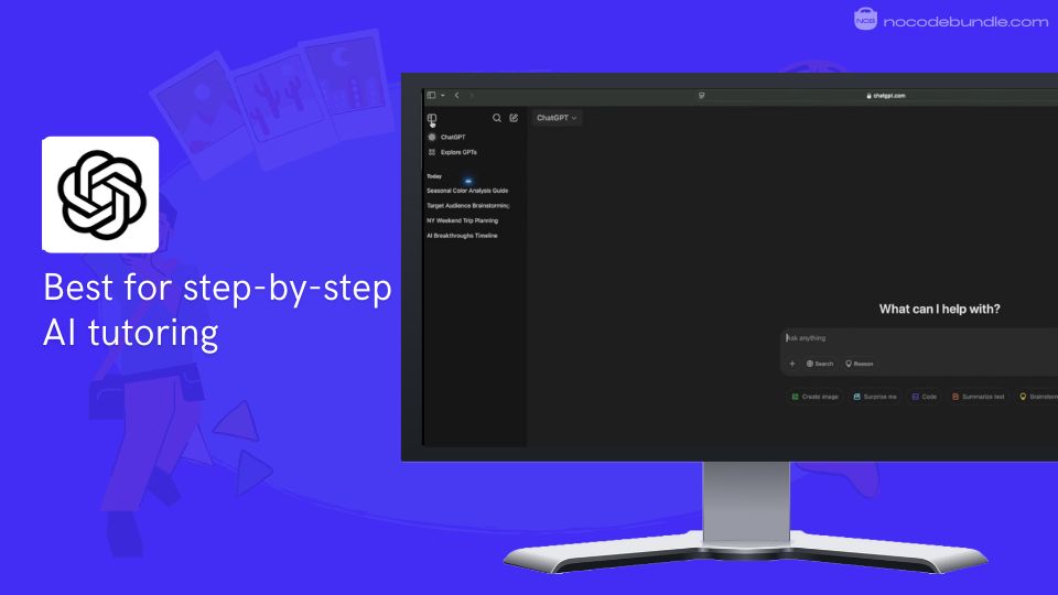 ChatGPT - Best for step-by-step AI tutoring