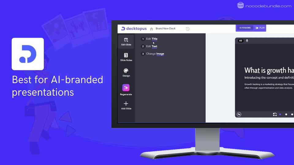 Decktopus AI - Best for AI branded presentations