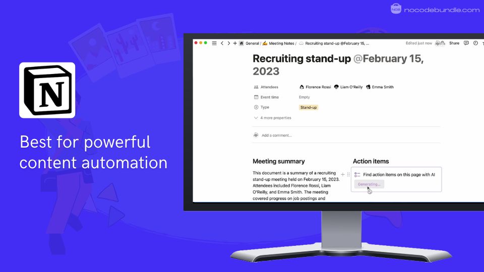 Notion AI - Best for powerful content automation