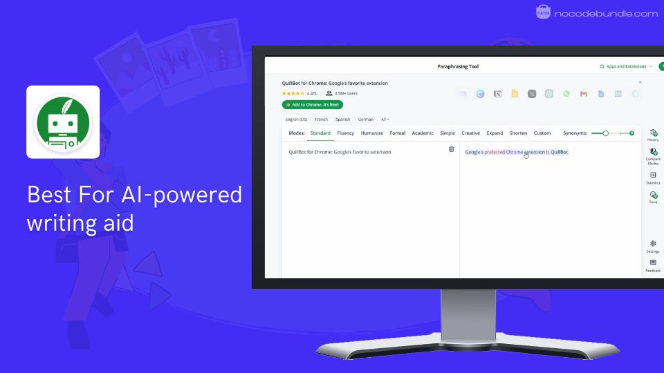 QuillBot - Best For AI-powered writing aid