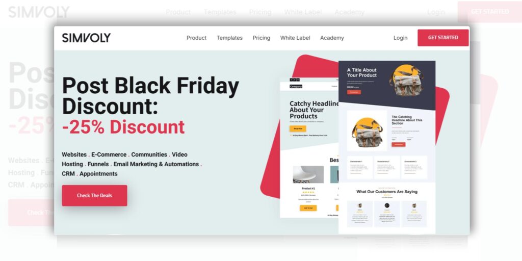 Simvoly Black Friday Deal