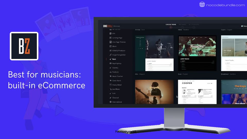 Bandzoogle - Best for musicians built-in eCommerce