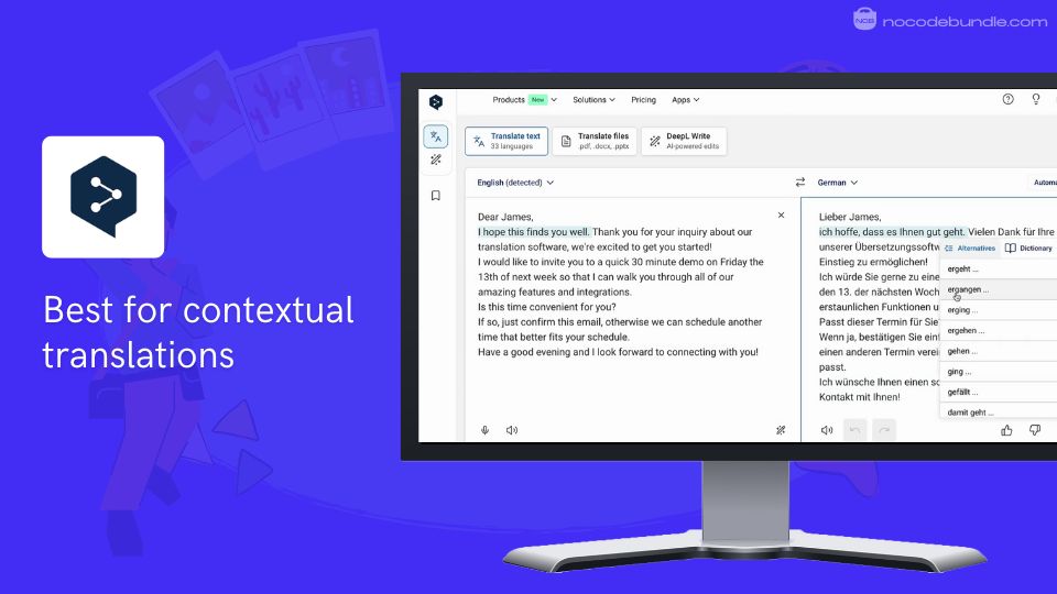 DeepL - Best for contextual translations