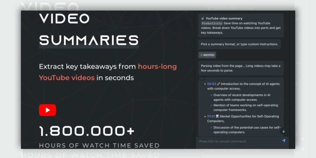 HARPA AI Youtube Summarizer