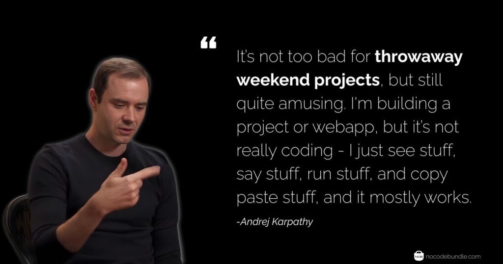 Vibe Coding For Projects Quote by Andrej Karpathy