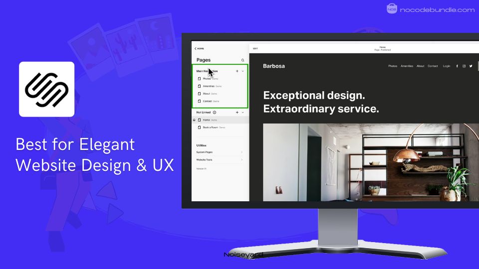 Squarespace- Best for Elegant Website Design & UX