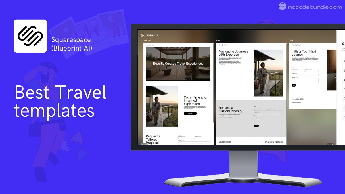 Squarespace AI-assisted setup building a travel agency website